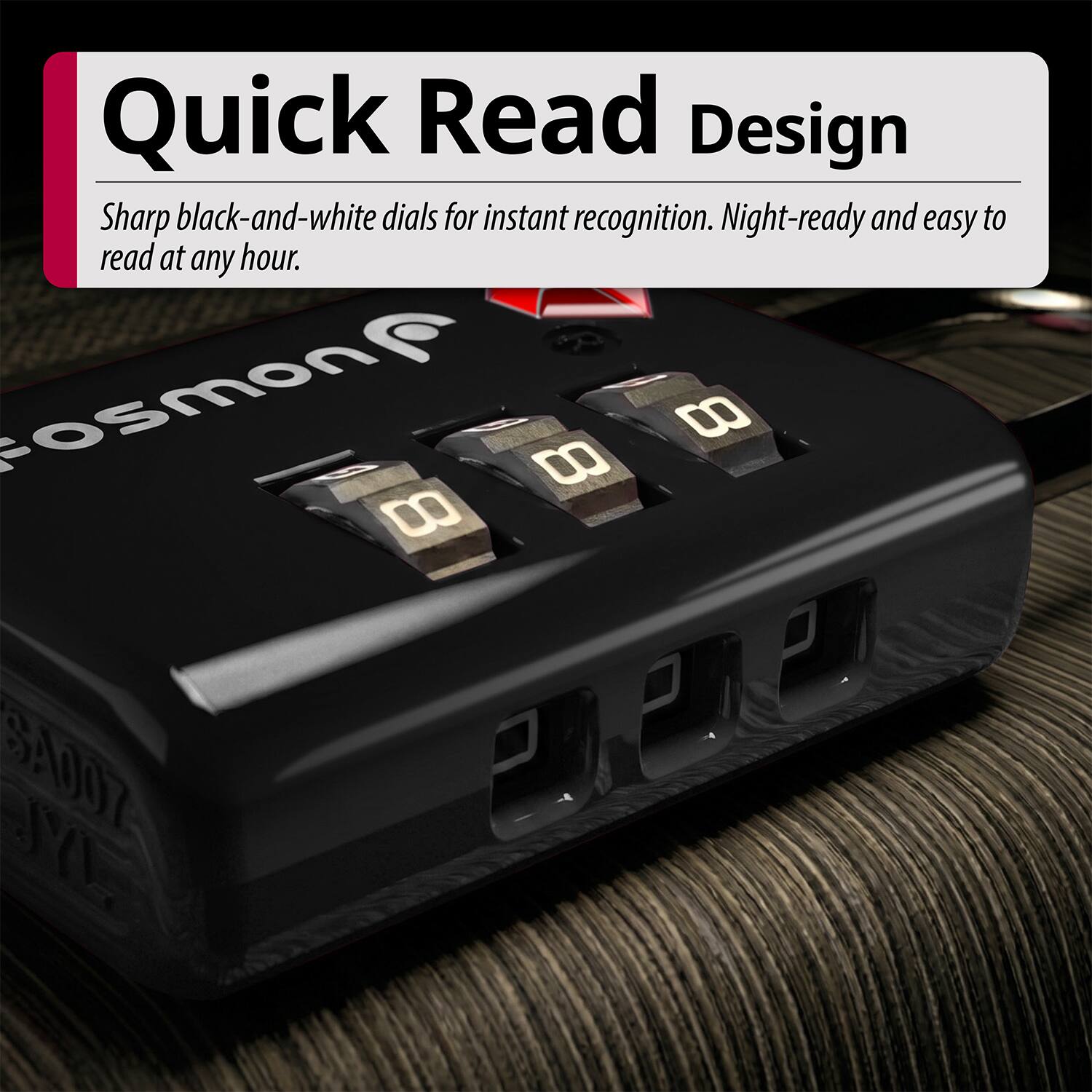 Quick Read Design  
Sharp black-and-white dials for instant recognition. Night-ready and easy to read at any hour.  
JUowso. D D D SA007 S