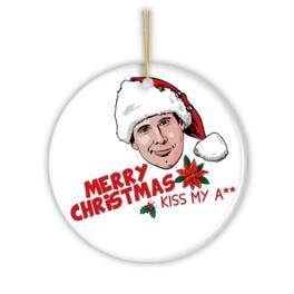OrnamentallyYou - Hilarious Dirty Joke Merry Christmas Kiss My Ornament Full - Multi-colored
