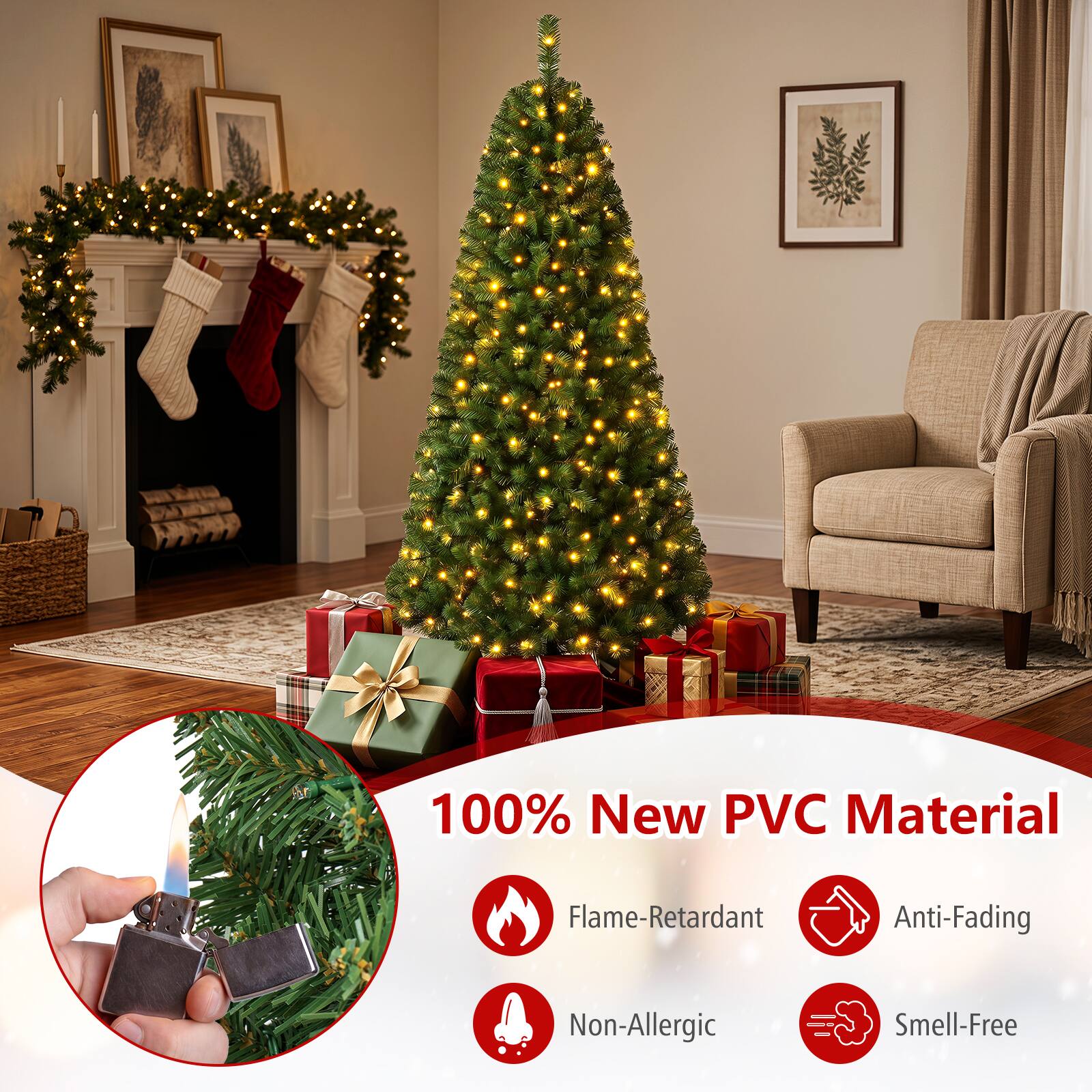 100% New PVC Material Flame-Retardant Anti-Fading Non-Allergic Smell-Free