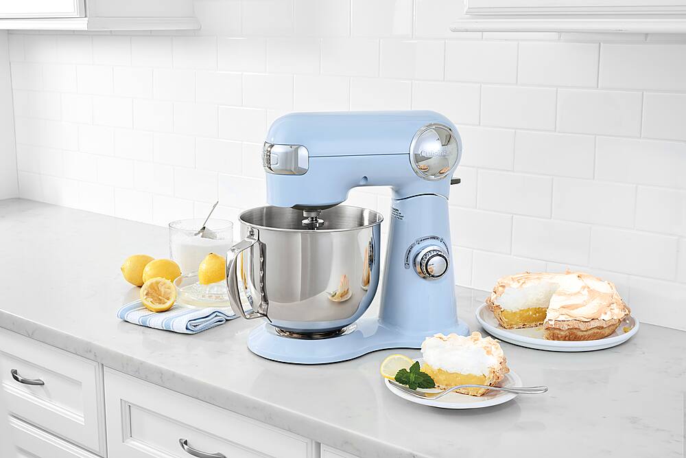 Alt View 18. Cuisinart - Precision Master 5.5 Quart Stand Mixer - Arctic Blue.