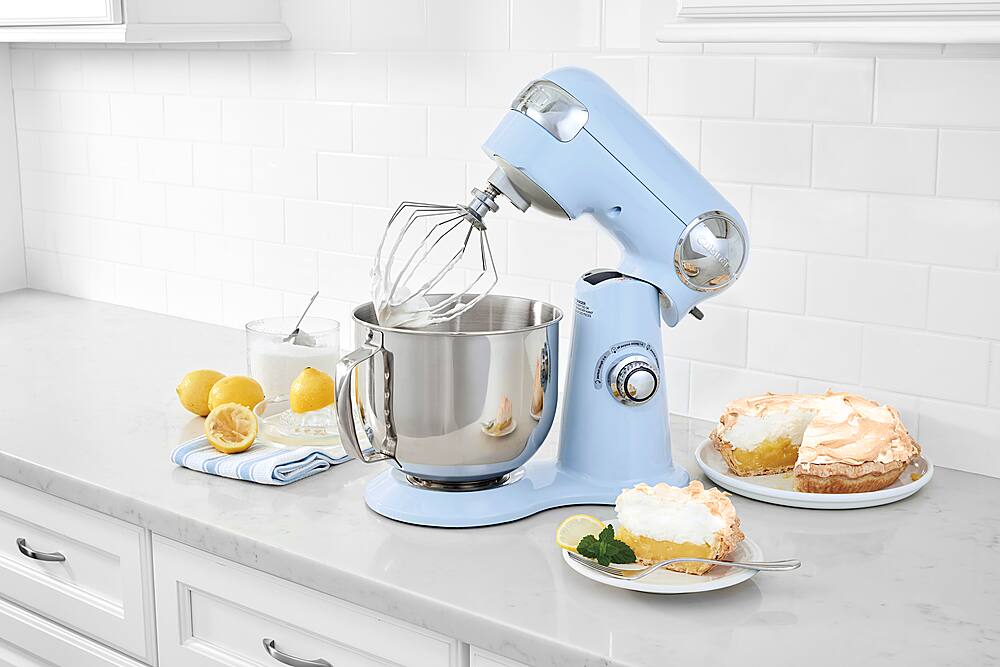 Alt View 19. Cuisinart - Precision Master 5.5 Quart Stand Mixer - Arctic Blue.