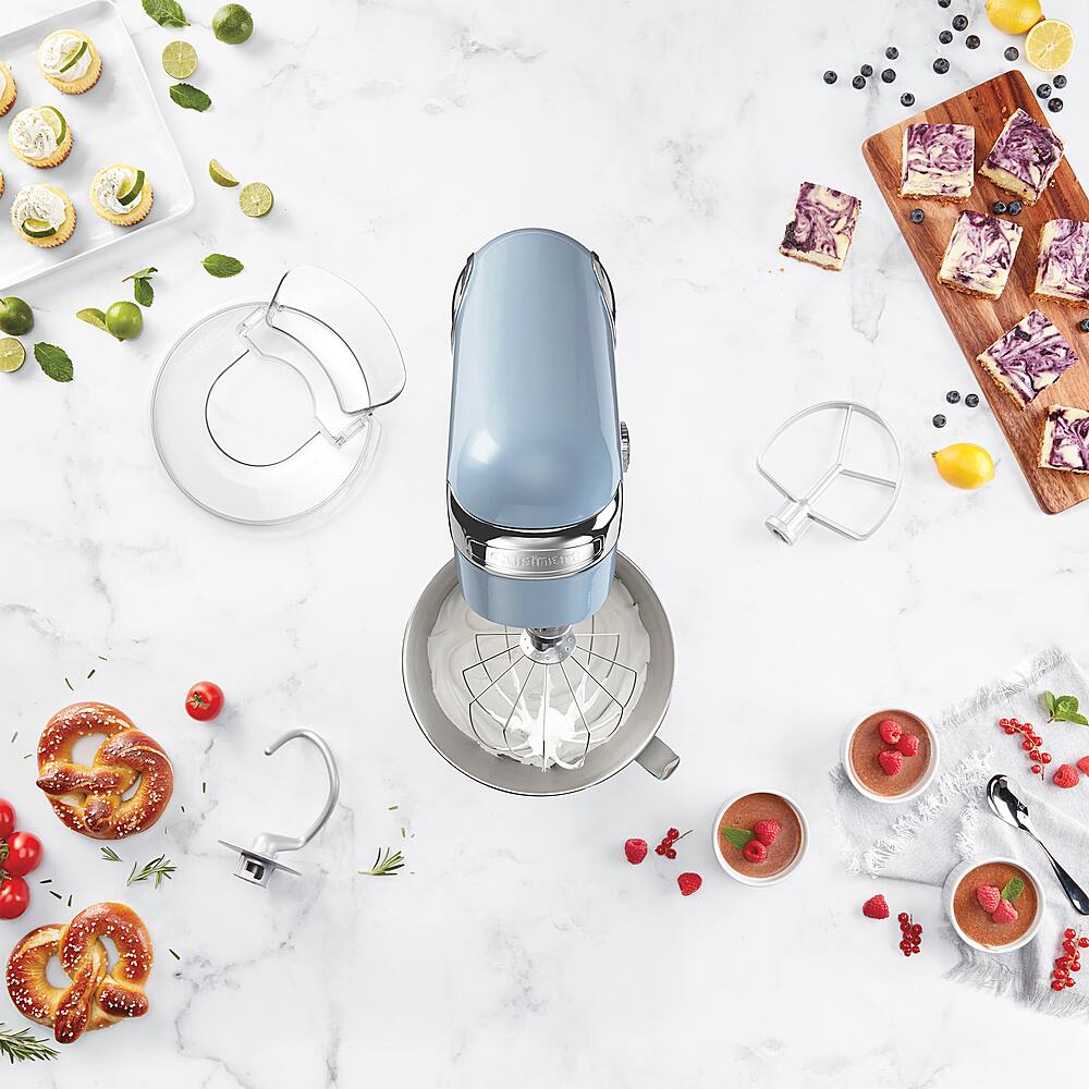 Alt View 21. Cuisinart - Precision Master 5.5 Quart Stand Mixer - Arctic Blue.