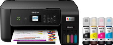 Epson - EcoTank ET-2800 Wireless Color All-in-One Inkjet Cartridge-Free Supertank Printer - Black - Front_Zoom