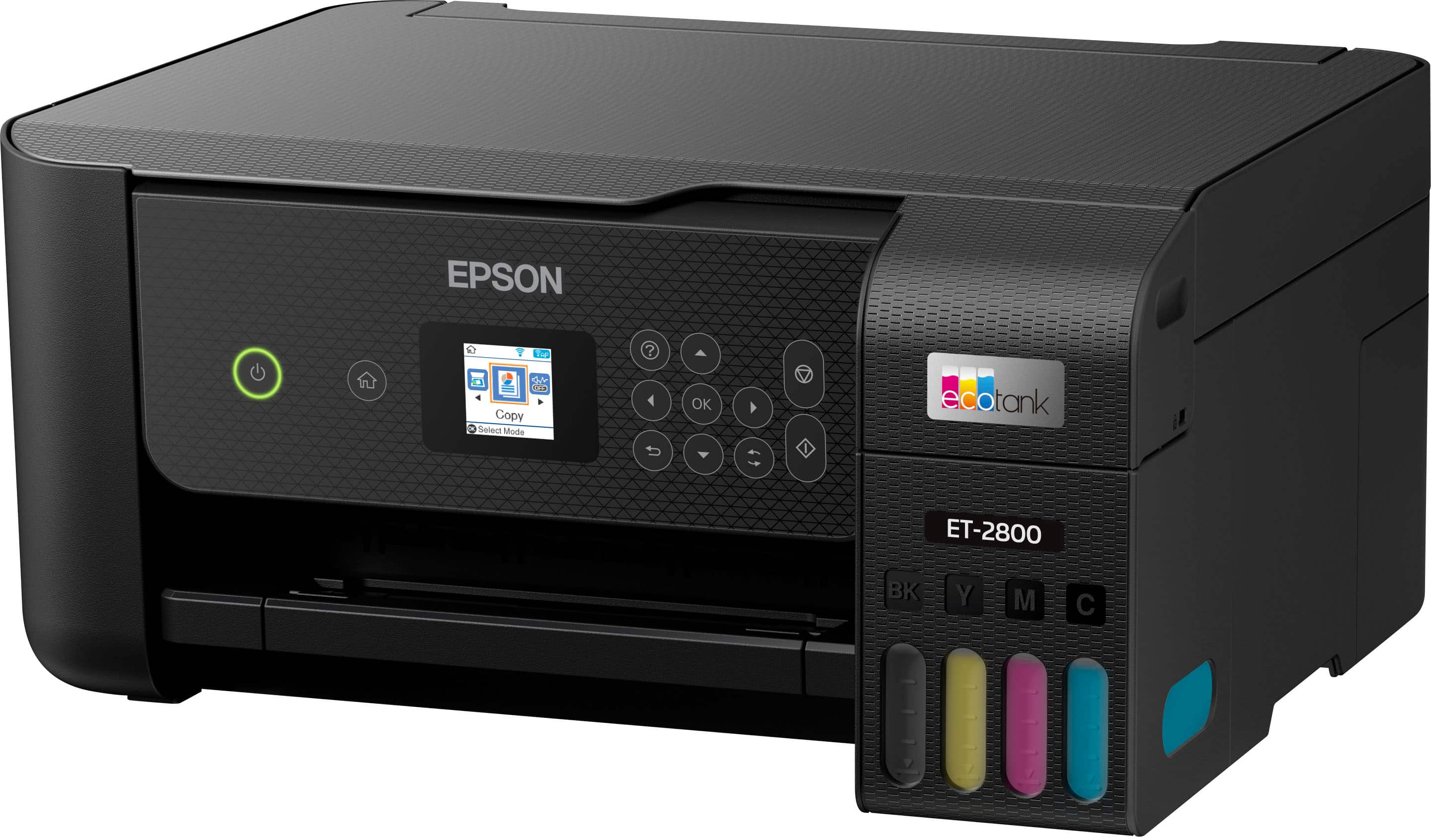 Alt View 14. Epson - EcoTank ET-2800 Wireless Color All-in-One Inkjet Cartridge-Free Supertank Printer - Black.