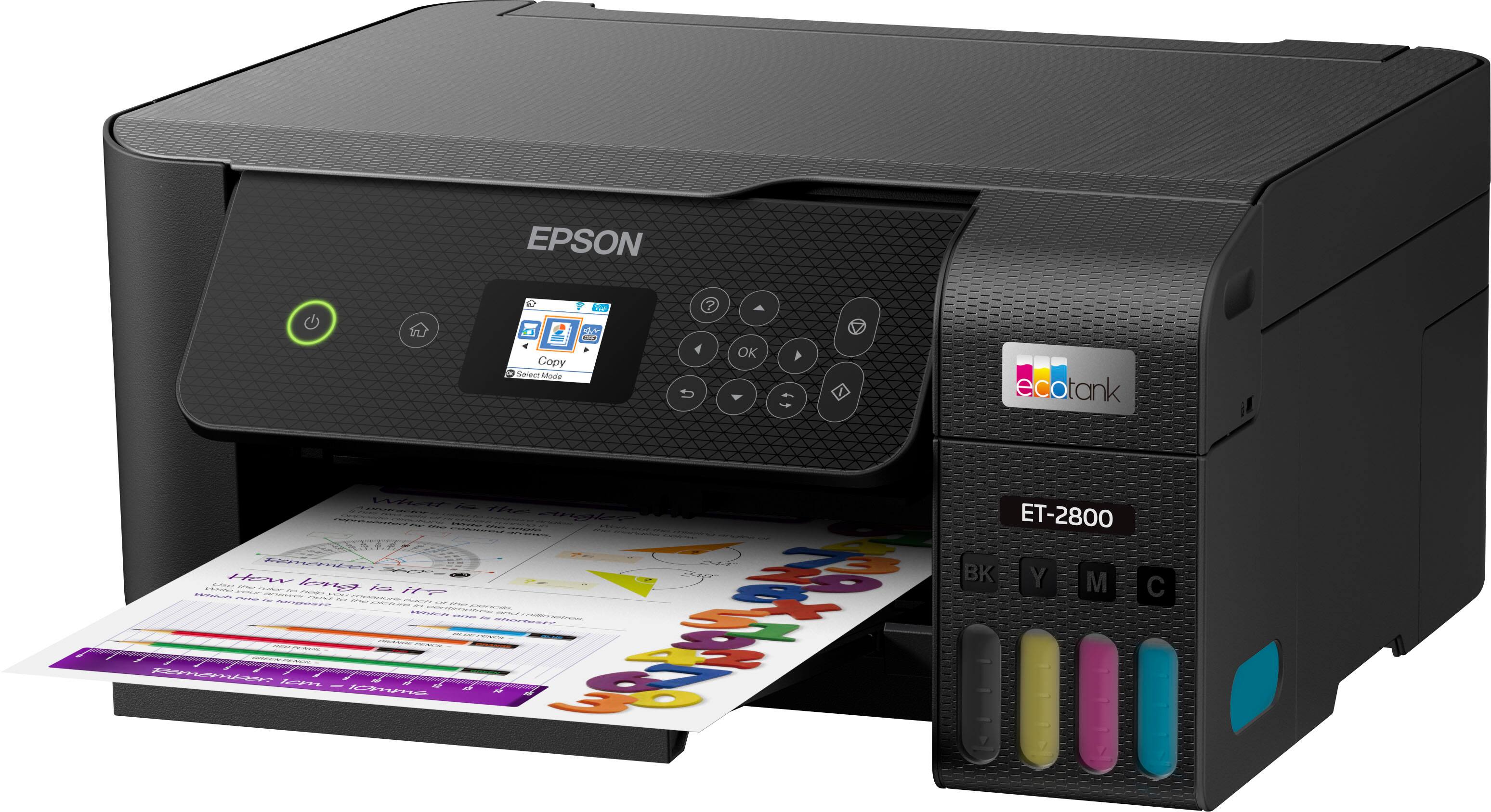 Alt View 15. Epson - EcoTank ET-2800 Wireless Color All-in-One Inkjet Cartridge-Free Supertank Printer - Black.