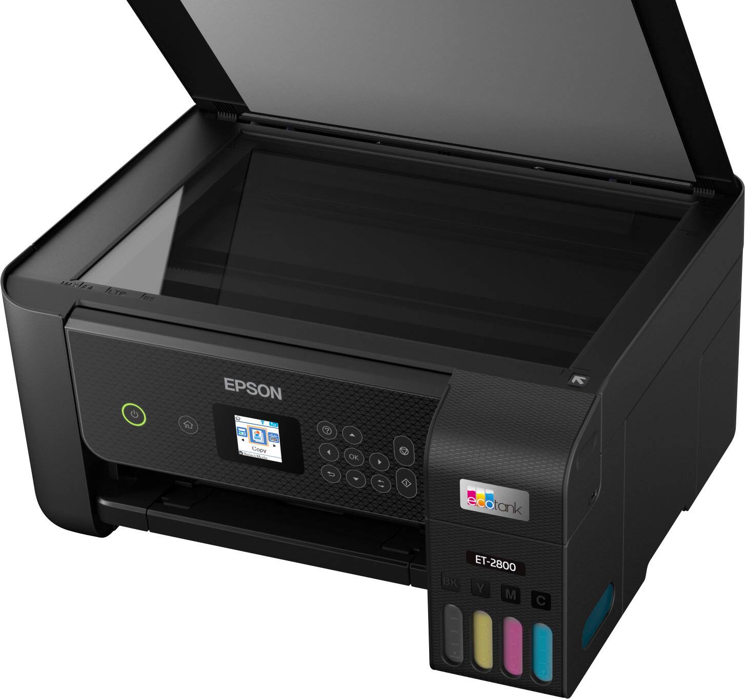 Alt View 22. Epson - EcoTank ET-2800 Wireless Color All-in-One Inkjet Cartridge-Free Supertank Printer - Black.