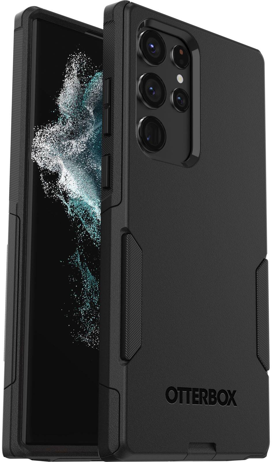Angle. OtterBox - Commuter Series Hard Shell for Samsung Galaxy S22 Ultra - Black.