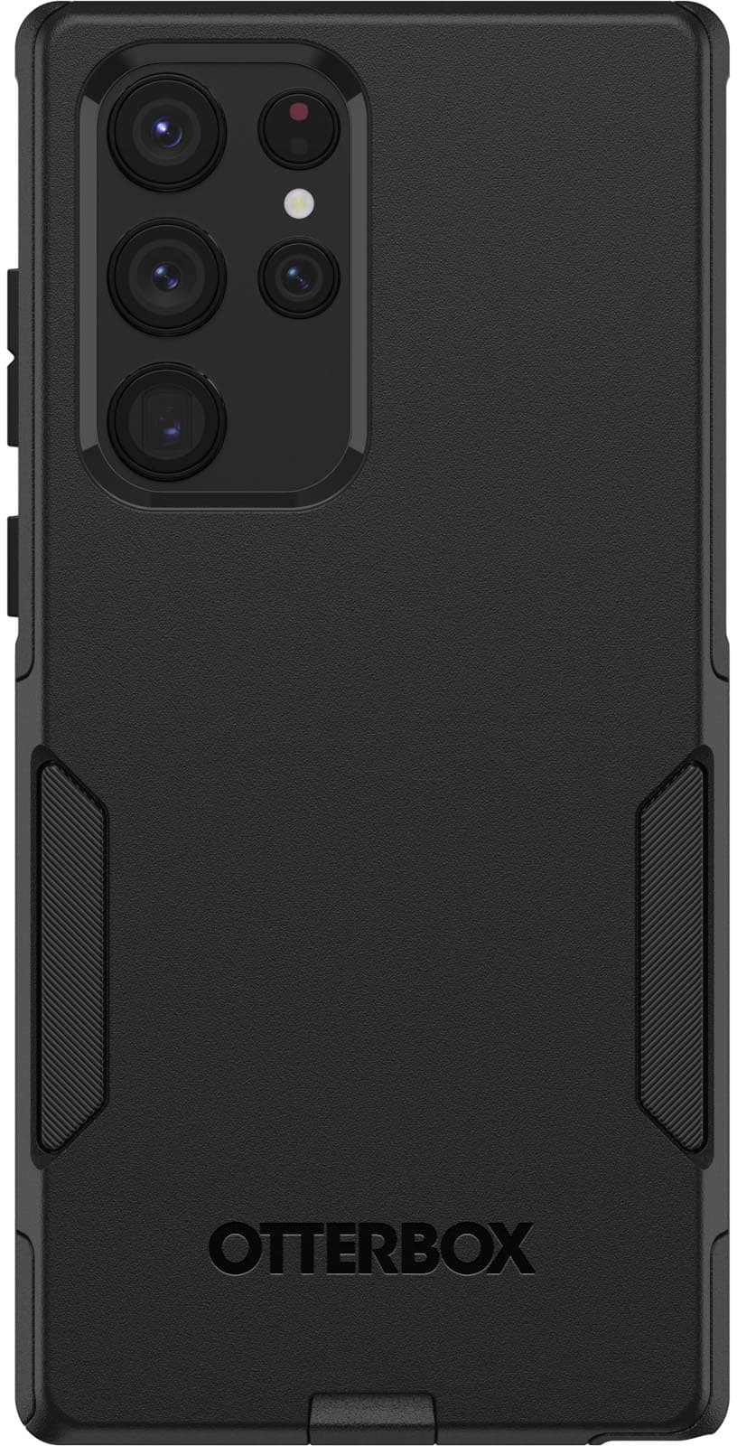 Front. OtterBox - Commuter Series Hard Shell for Samsung Galaxy S22 Ultra - Black.