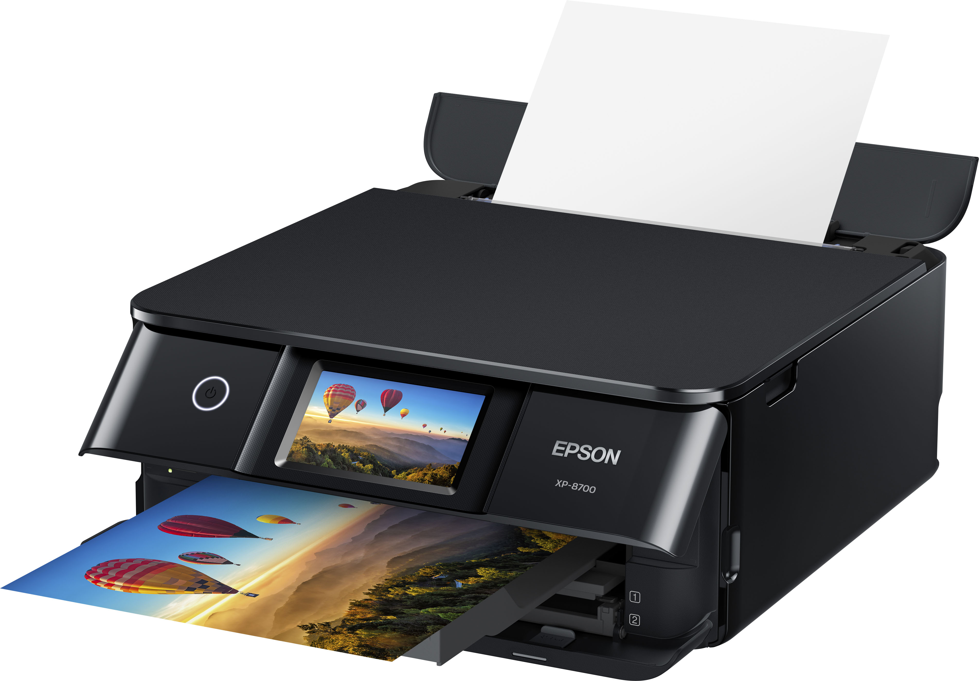 Left View: Epson - Expression Photo XP-8700 Wireless Inkjet Printer - Black
