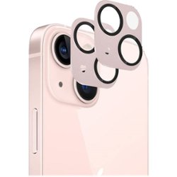 SaharaCase - ZeroDamage Camera Lens Protector for Apple iPhone 13 and iPhone 13 mini (2-Pack) - Pink - Angle_Zoom