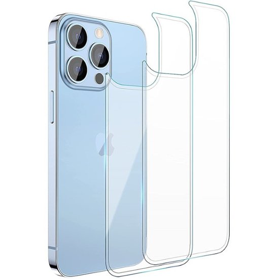 Angle. SaharaCase - ZeroDamage Tempered Glass Rear Housing Protector for Apple iPhone 13 Pro (2-Pack) - Clear.