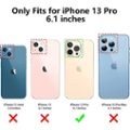 Alt View 15. SaharaCase - ZeroDamage Tempered Glass Rear Housing Protector for Apple iPhone 13 Pro (2-Pack) - Clear.