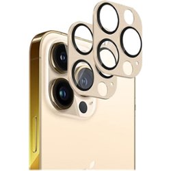SaharaCase - ZeroDamage Camera Lens Protector for Apple iPhone 13 Pro and iPhone 13 Pro Max (2-Pack) - Gold - Angle_Zoom