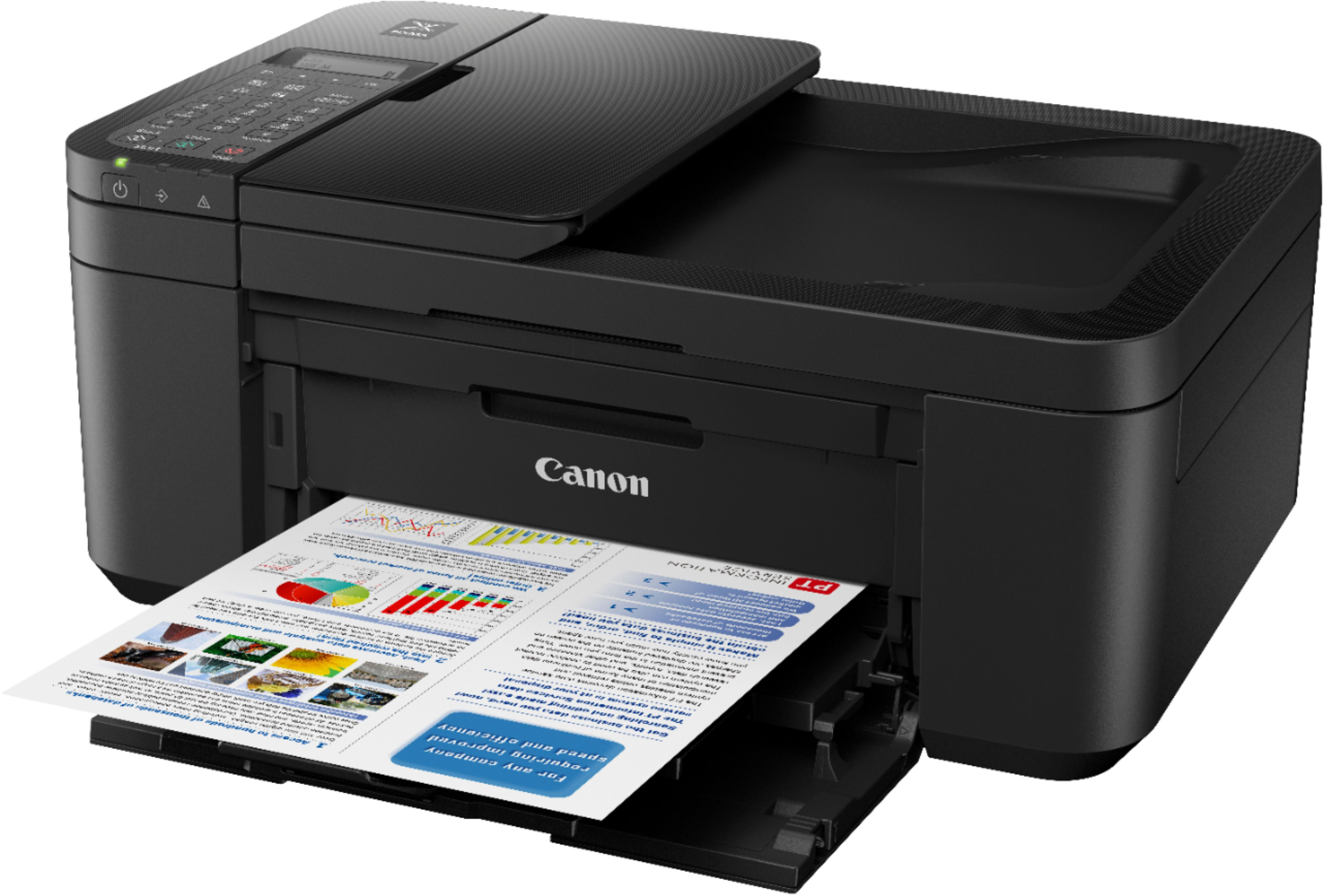 Left View: Canon - PIXMA TR4522 Wireless All-In-One Inkjet Printer - Black