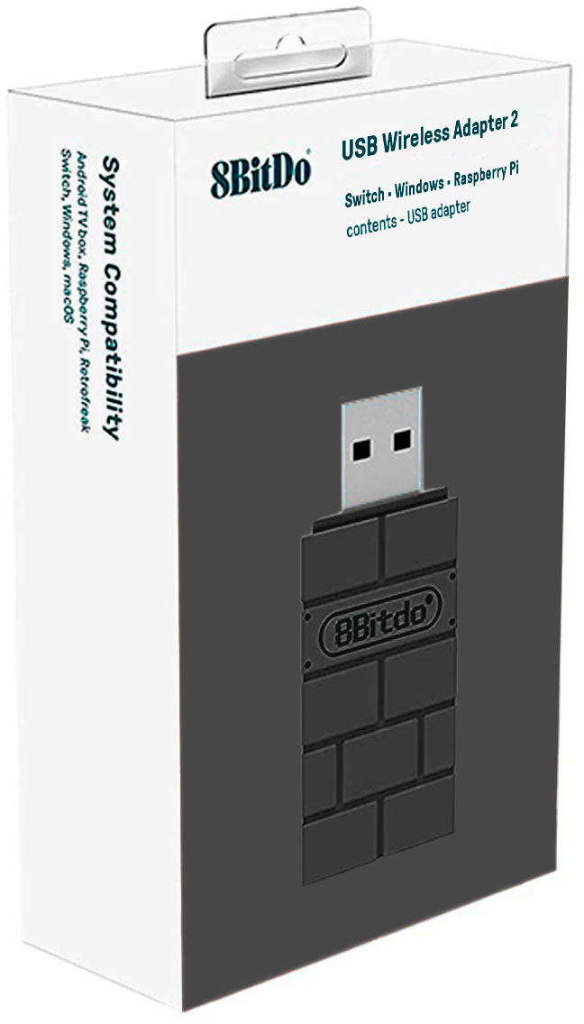 8BitDo Wireless USB Adapter 2 for Most Gaming Controllers Black