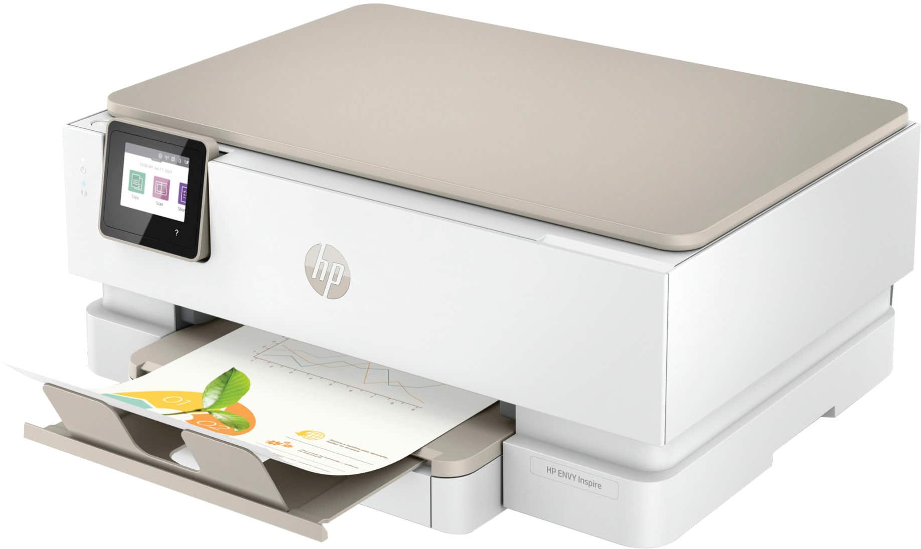 Alt View 11. HP - ENVY Inspire 7255e Wireless All-In-One Inkjet Photo Printer with 3 months of Instant Ink included with HP+ - White & Sandstone.