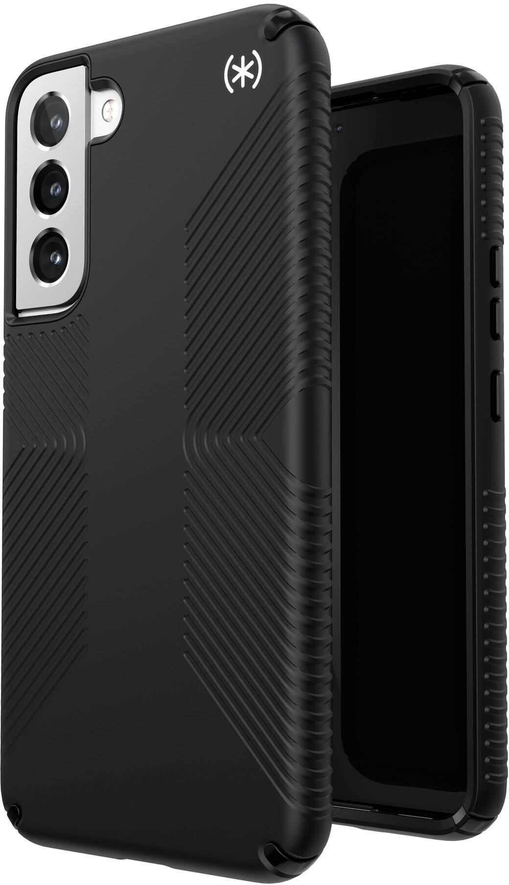 Angle. Speck - Presidio2 Grip Case for Samsung GS22+ - Black.
