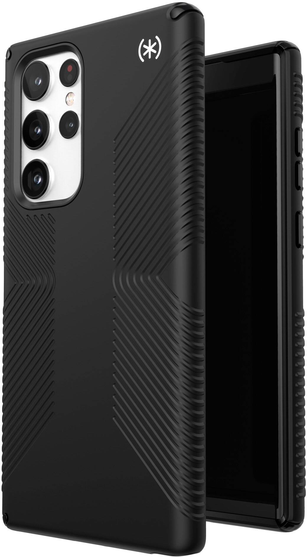 Angle. Speck - Presidio2 Grip Case for Samsung GS22 Ultra - Black.