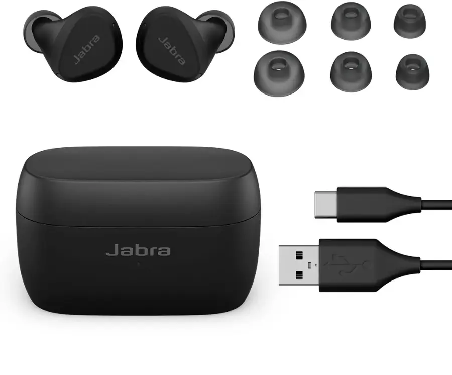 Alt View 12. Jabra - Elite 4 Active True Wireless Noise Cancelling In-Ear Headphones - Black.