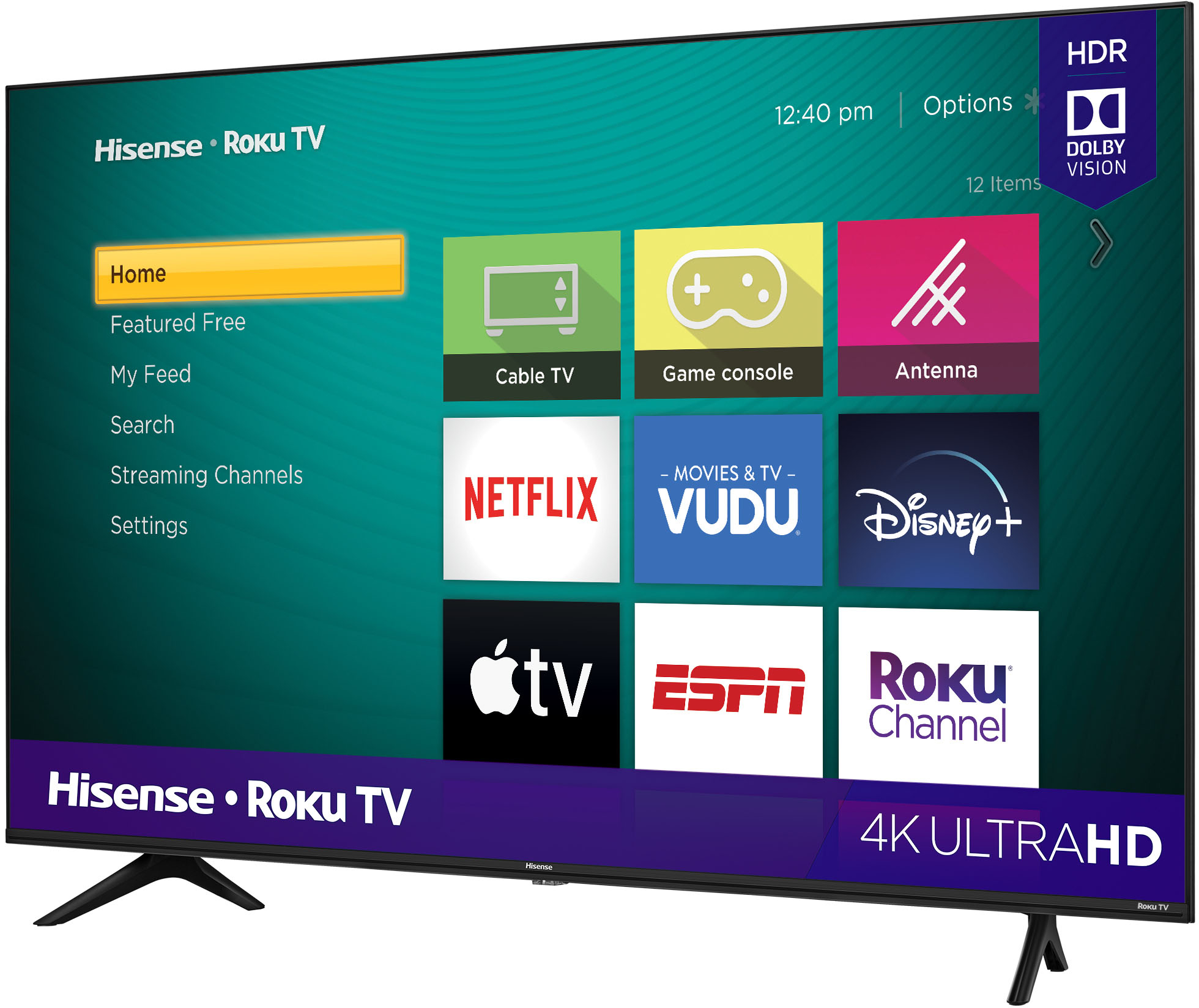 Tv Hisense de 55 pulgadas led 4K ultra HD HDR smart tv modelo 55A6100 Santa  Cruz