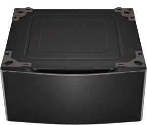 LG - 29" Laundry Pedestal With Storage Drawer - Black Steel
