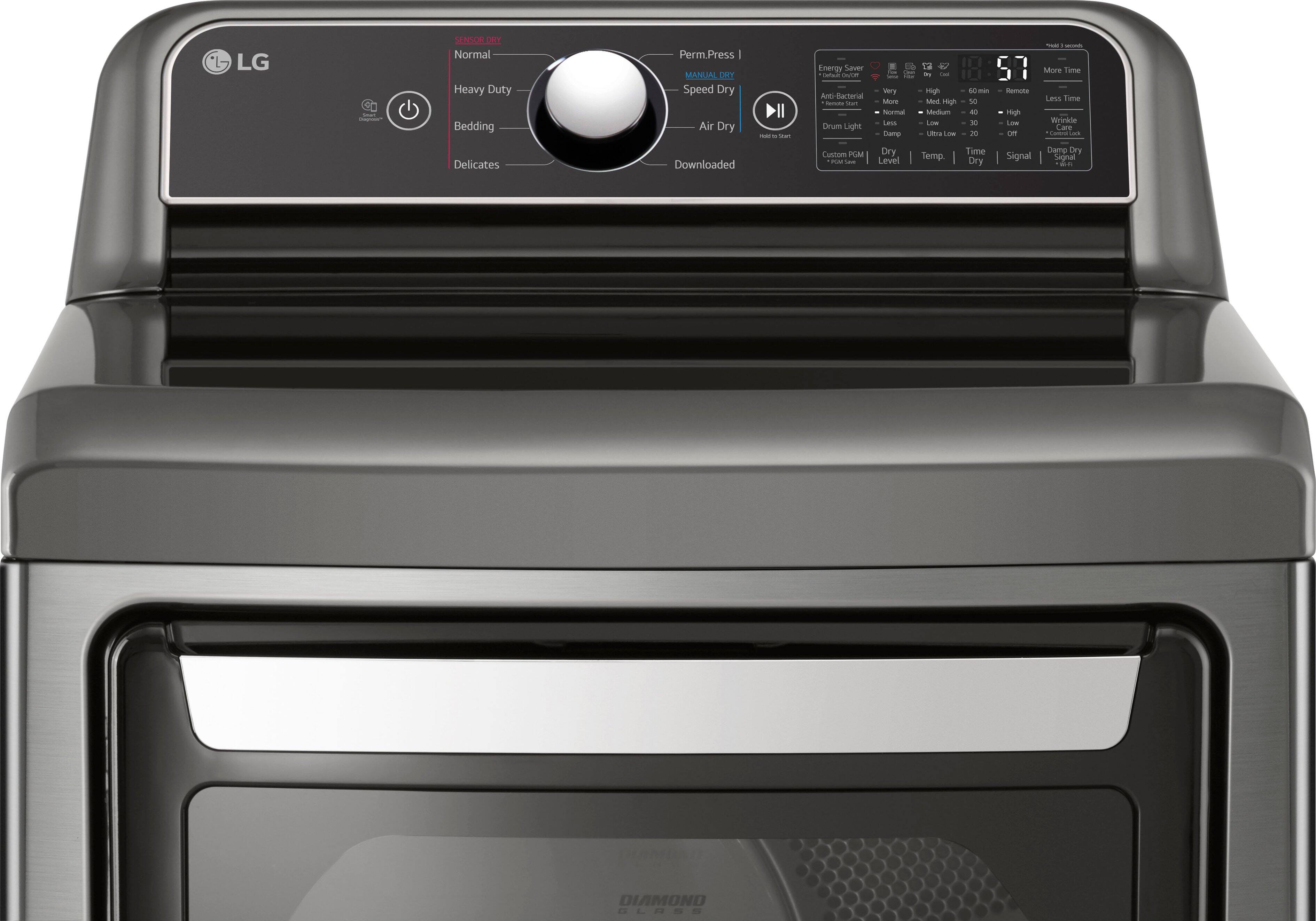 Alt View 14. LG - 7.3 Cu. Ft. Smart Gas Dryer with EasyLoad Door - Graphite Steel.