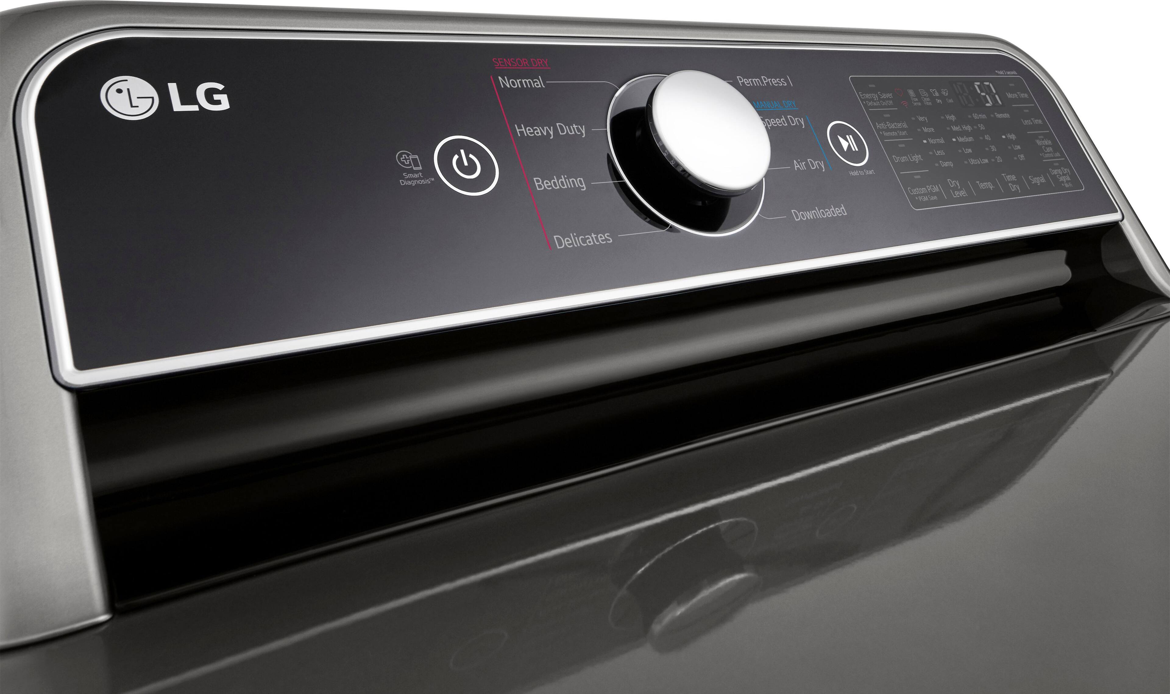 Alt View 16. LG - 7.3 Cu. Ft. Smart Gas Dryer with EasyLoad Door - Graphite Steel.