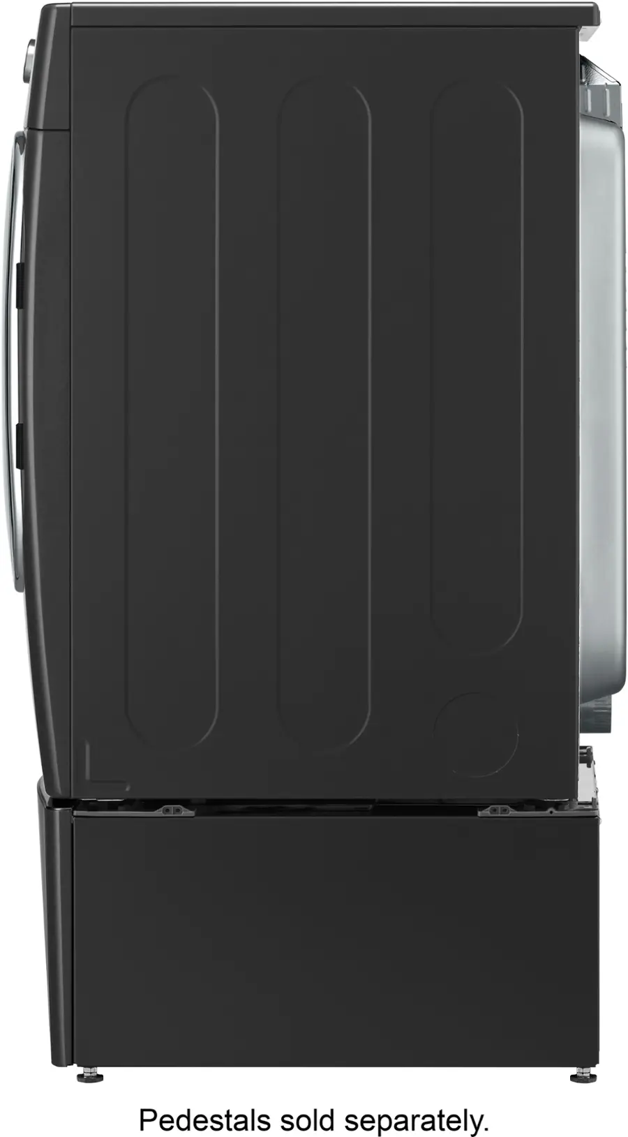 Alt View 14. LG - 9.0 Cu. Ft. Stackable Smart Gas Dryer with Steam and Built-In Intelligence - Black Steel.