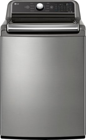 LG - 5.3 Cu. Ft. High-Efficiency Smart Top Load Washer with 4-Way Agitator and TurboWash3D - Graphite Steel