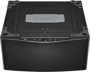 LG - SideKick 1.0 Cu. Ft. High-Efficiency Top Load Pedestal Washer with 3-Motion Technology - Black Steel