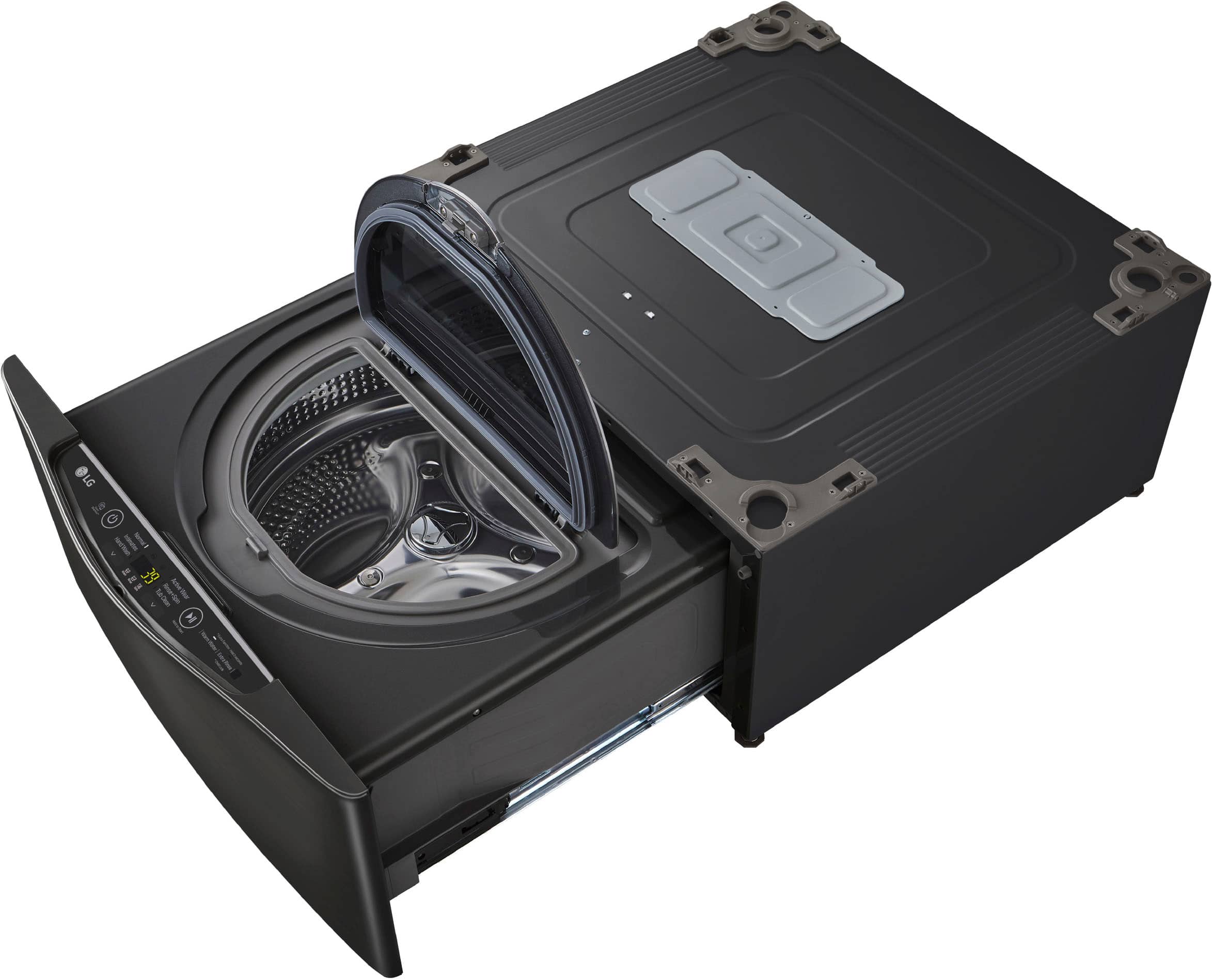 Alt View 13. LG - SideKick 1.0 Cu. Ft. High-Efficiency Top Load Pedestal Washer with 3-Motion Technology - Black steel.