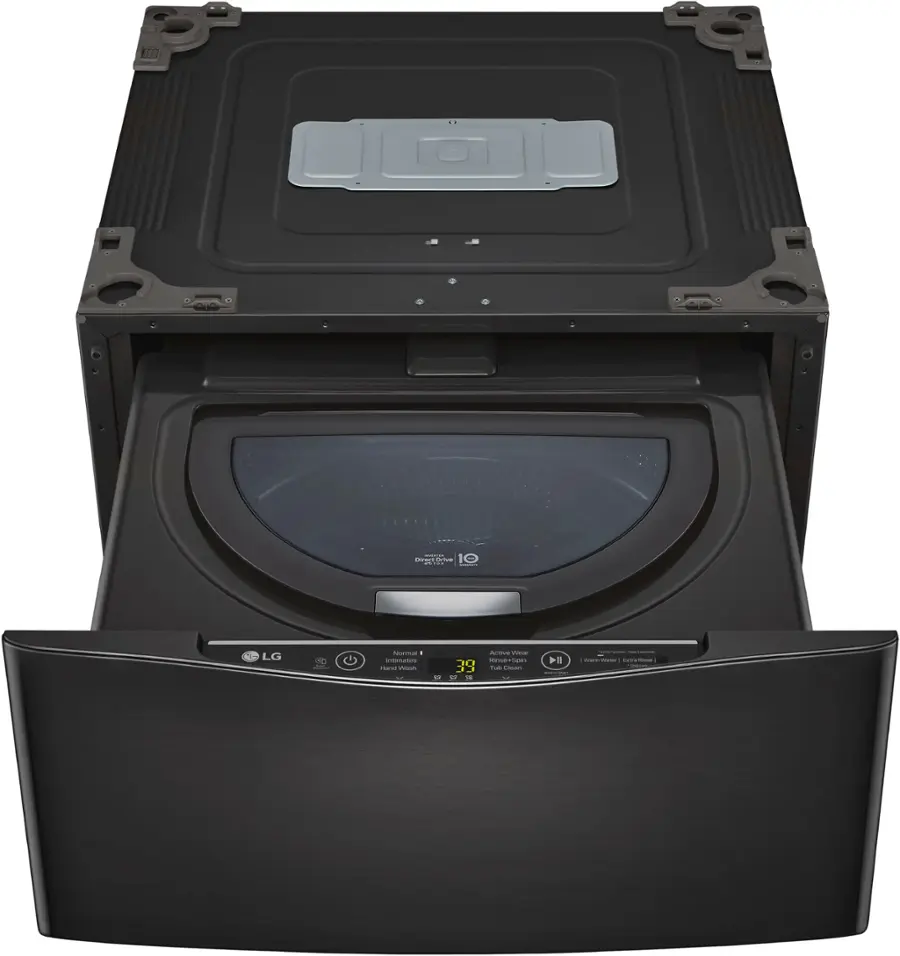 Alt View 15. LG - SideKick 1.0 Cu. Ft. High-Efficiency Top Load Pedestal Washer with 3-Motion Technology - Black steel.
