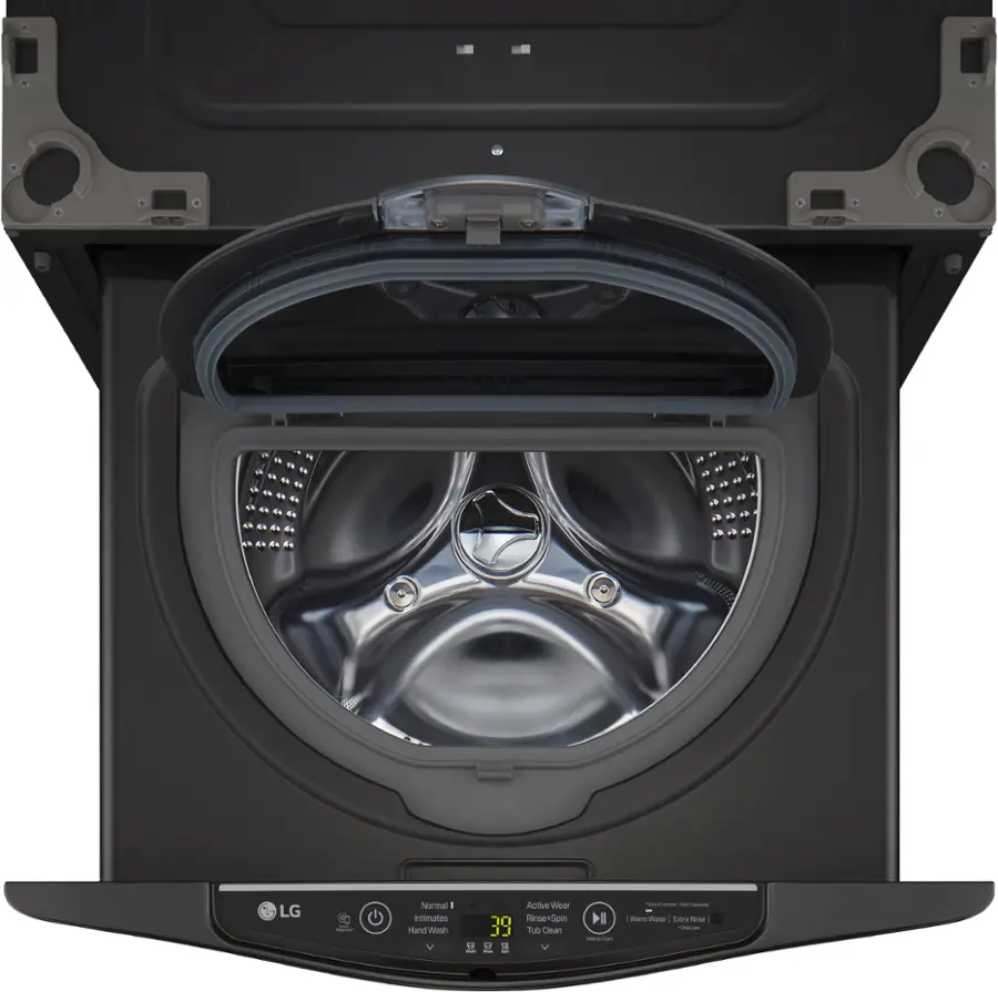 Alt View 16. LG - SideKick 1.0 Cu. Ft. High-Efficiency Top Load Pedestal Washer with 3-Motion Technology - Black steel.