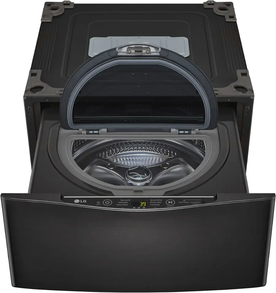 Alt View 17. LG - SideKick 1.0 Cu. Ft. High-Efficiency Top Load Pedestal Washer with 3-Motion Technology - Black steel.