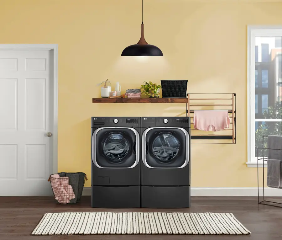 Alt View 25. LG - SideKick 1.0 Cu. Ft. High-Efficiency Top Load Pedestal Washer with 3-Motion Technology - Black steel.