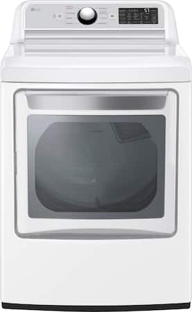 LG - 7.3 Cu. Ft. Smart Gas Dryer with EasyLoad Door - White