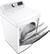 Alt View 3. LG - 7.3 Cu. Ft. Smart Gas Dryer with EasyLoad Door - White.