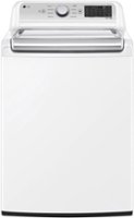 LG - 5.3 Cu. Ft. High-Efficiency Smart Top Load Washer with 4-Way Agitator and TurboWash3D - White - Front_Zoom