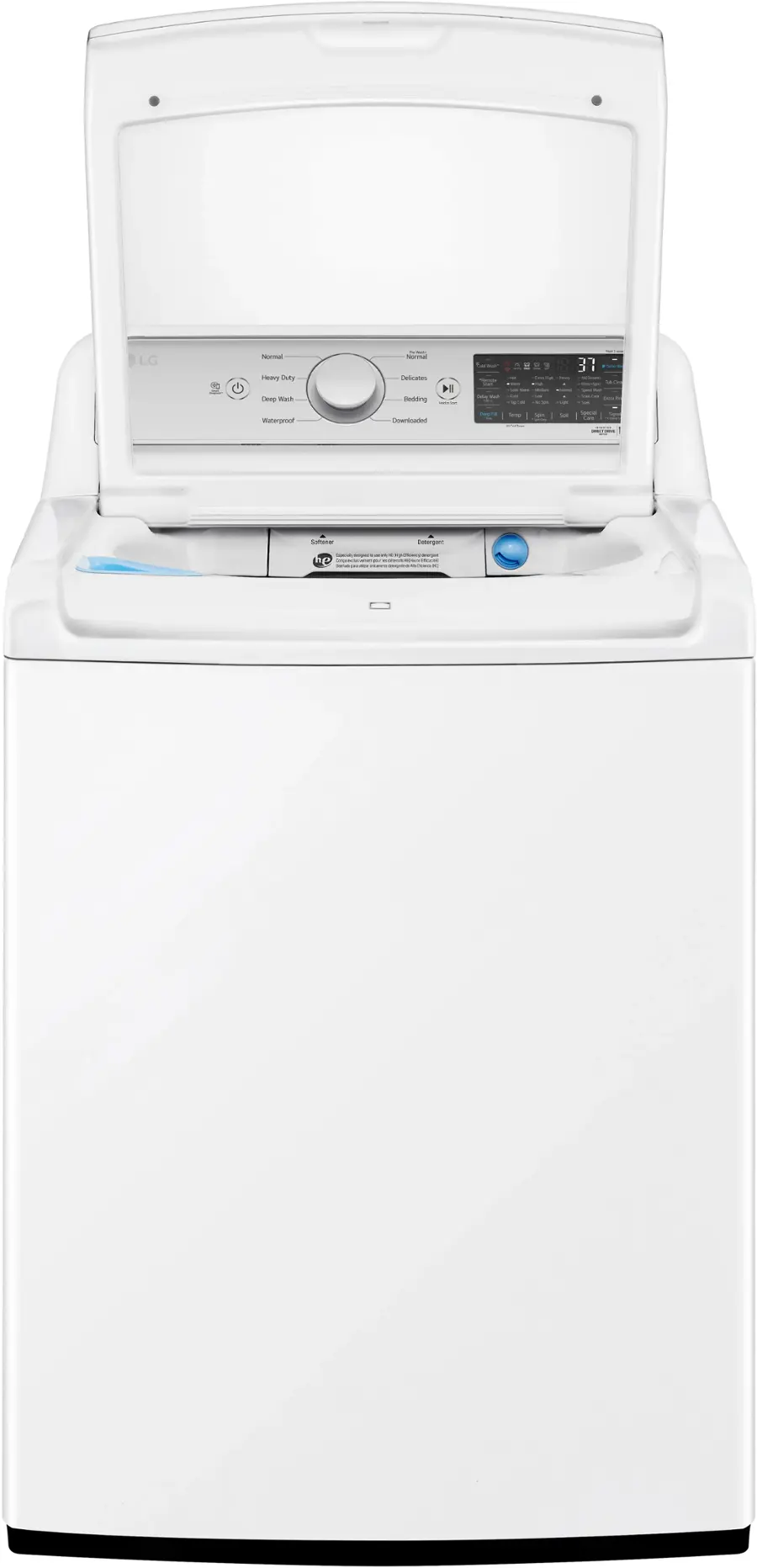 Alt View 14. LG - 5.3 Cu. Ft. High-Efficiency Smart Top Load Washer with 4-Way Agitator - White.