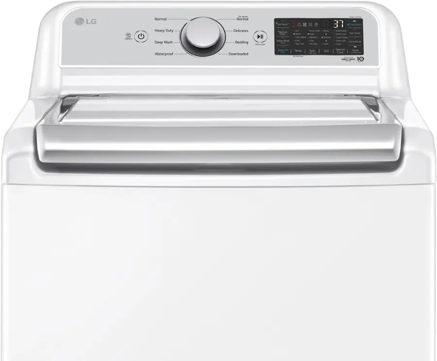 Alt View 17. LG - 5.3 Cu. Ft. High-Efficiency Smart Top Load Washer with 4-Way Agitator - White.