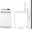 Left. LG - 5.3 Cu. Ft. High-Efficiency Smart Top Load Washer with 4-Way Agitator - White.