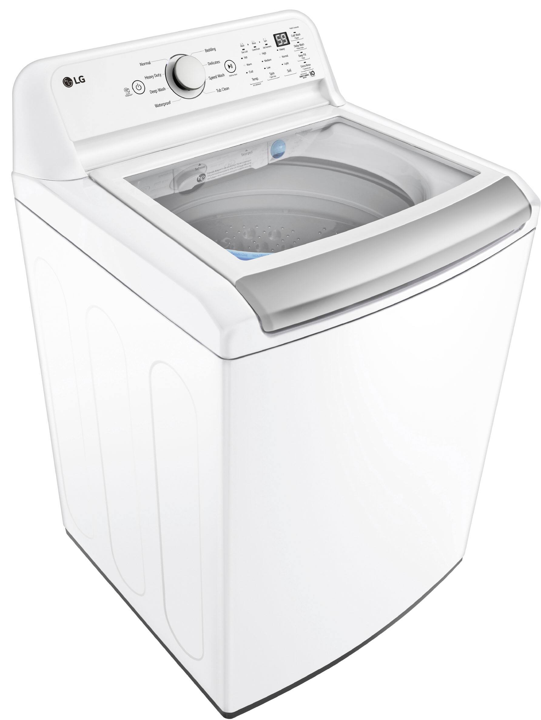 LG 4.8 Cu. Ft. High Efficiency Top Load Washer with 4 Way Agitator ...