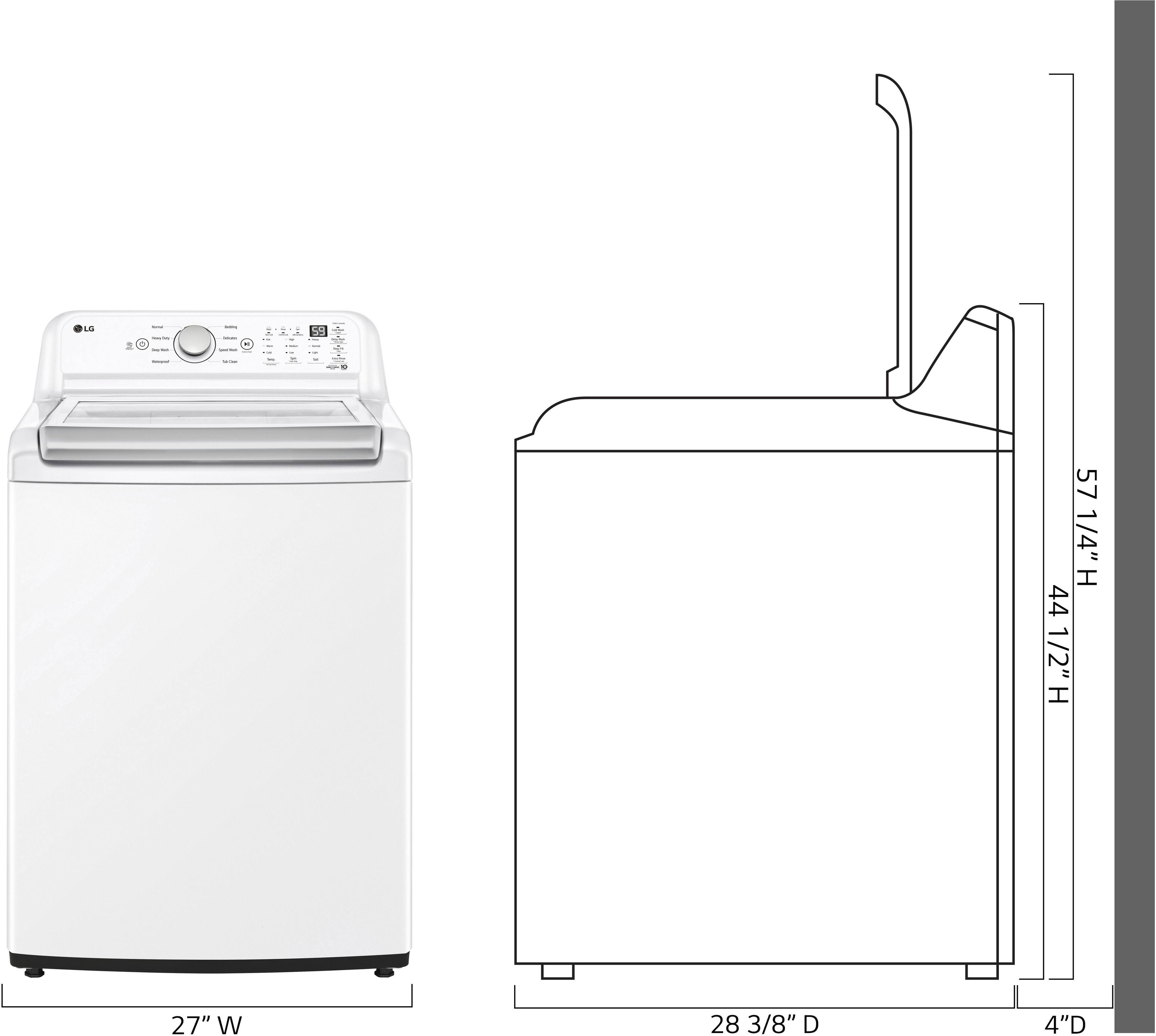 LG 4.8 Cu. Ft. High Efficiency Top Load Washer with 4 Way Agitator