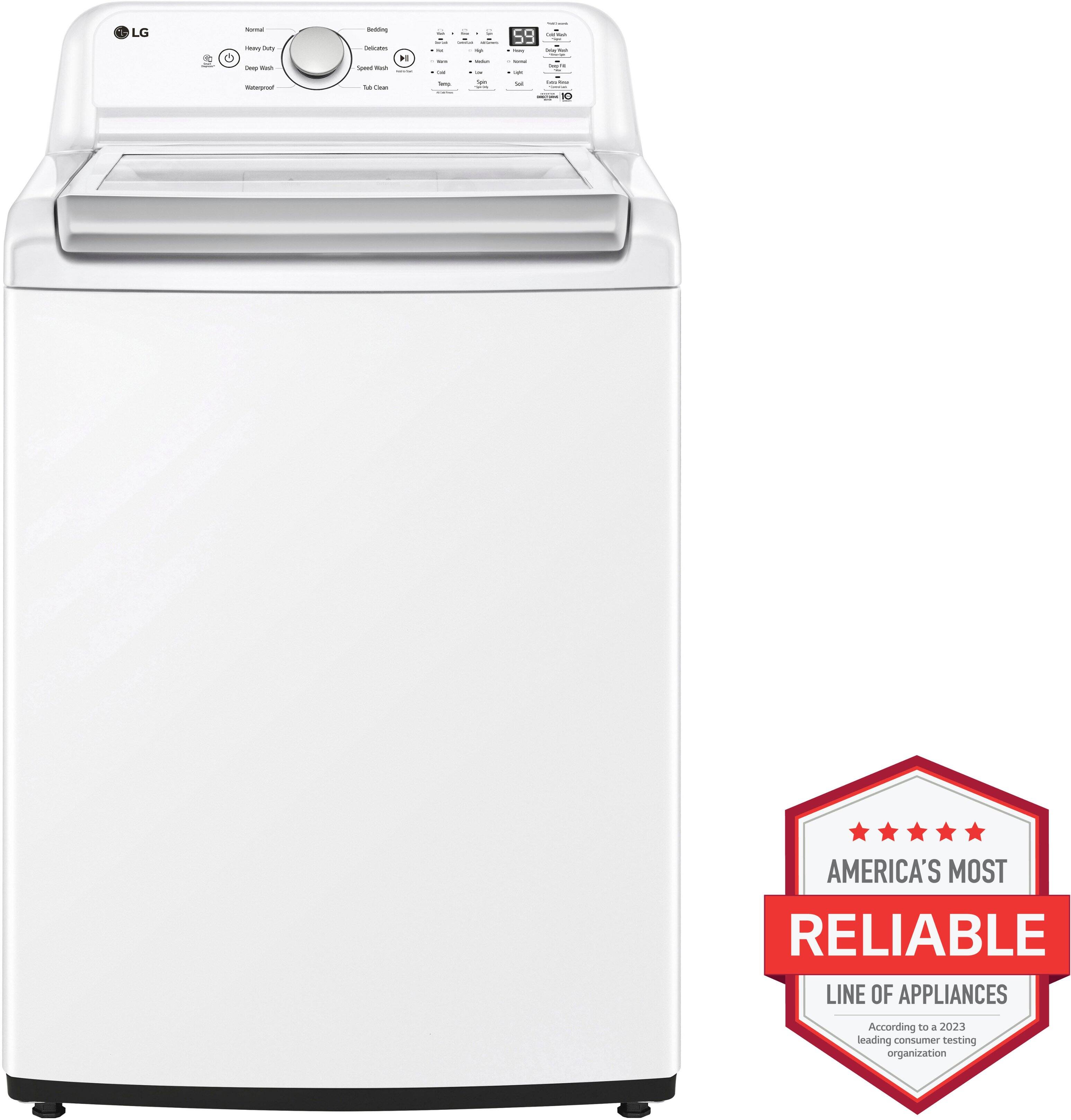 LG 4.8 Cu. Ft. High Efficiency Top Load Washer with 4 Way Agitator
