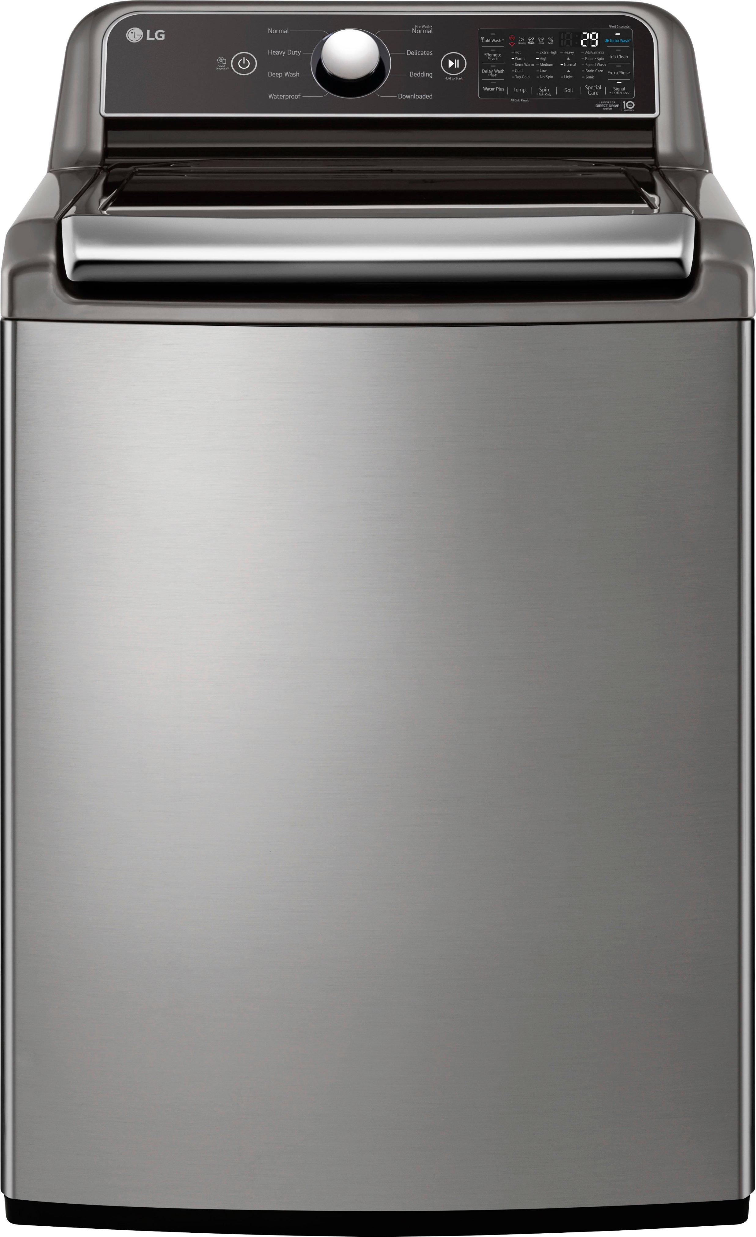 LG 5.5 Cu. Ft. High-Efficiency Smart Top Load Washer with TurboWash3D  Technology Graphite Steel WT7800CV - Best Buy