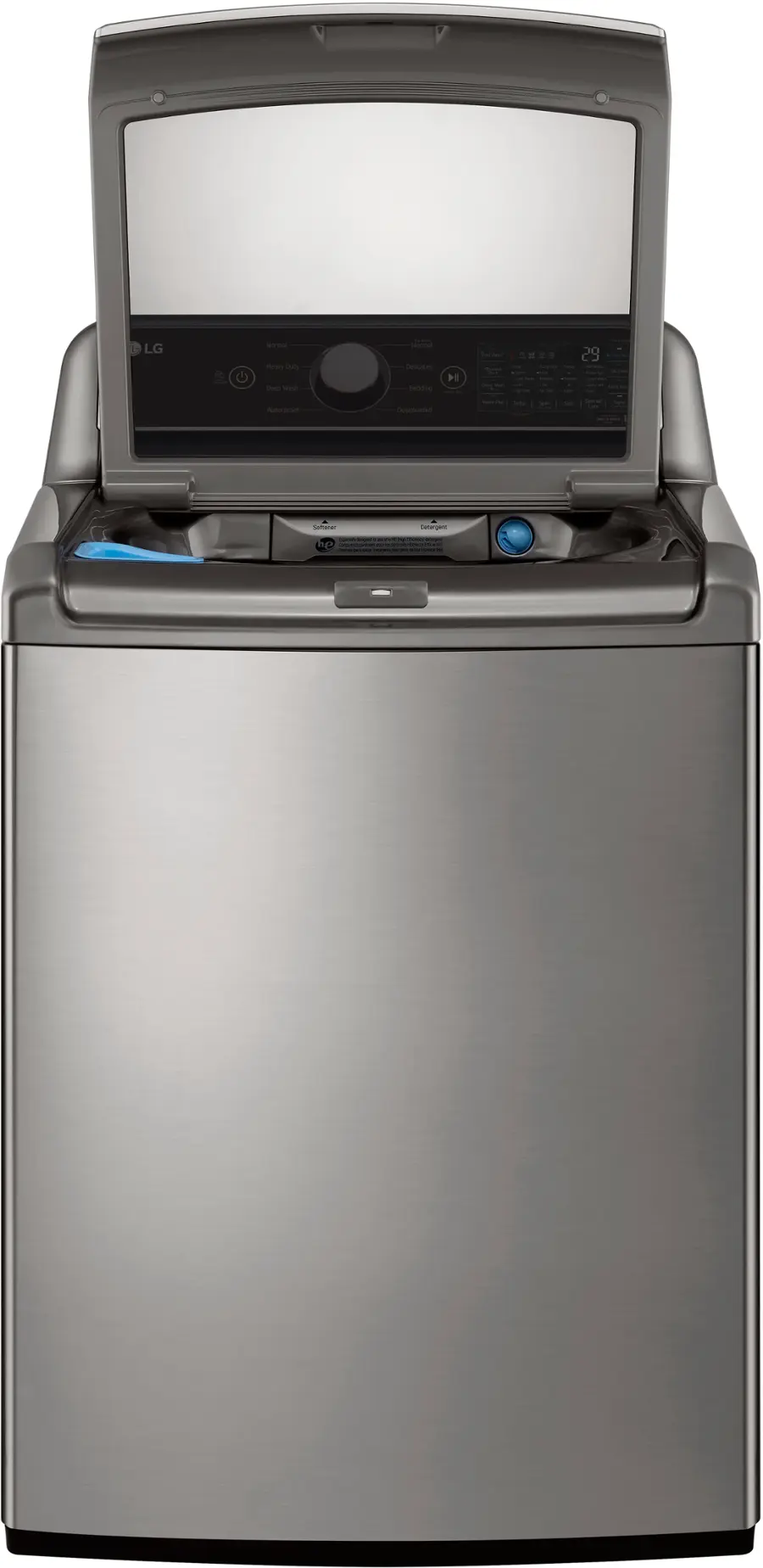 Alt View 13. LG - 5.5 Cu. Ft. High Efficiency Smart Top Load Washer with TurboWash3D - Graphite Steel.