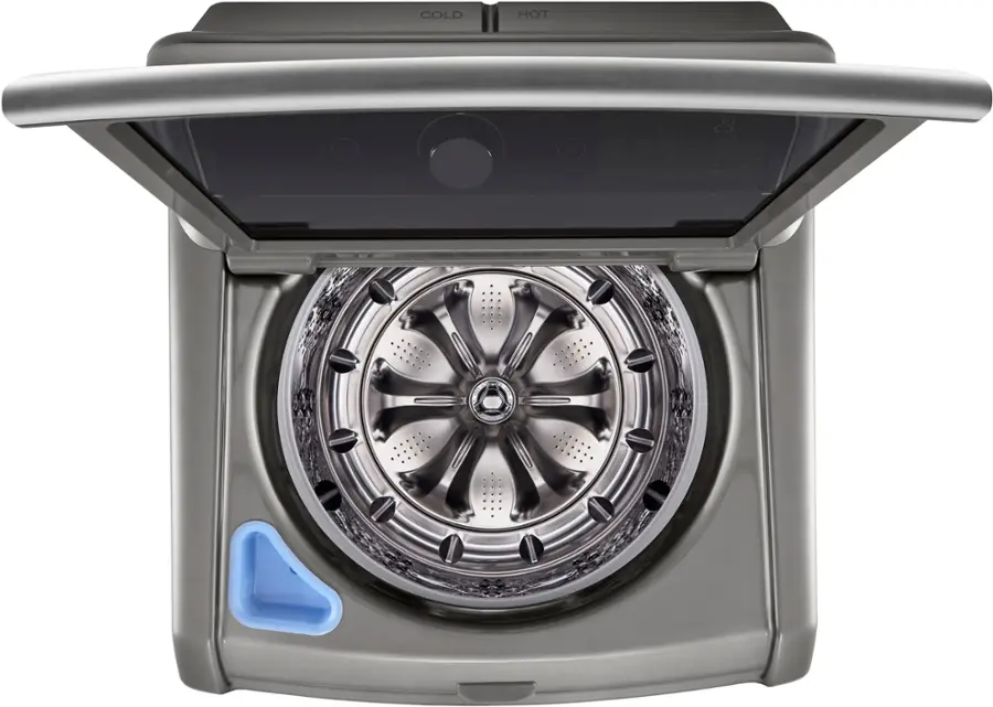 Alt View 15. LG - 5.5 Cu. Ft. High Efficiency Smart Top Load Washer with TurboWash3D - Graphite Steel.