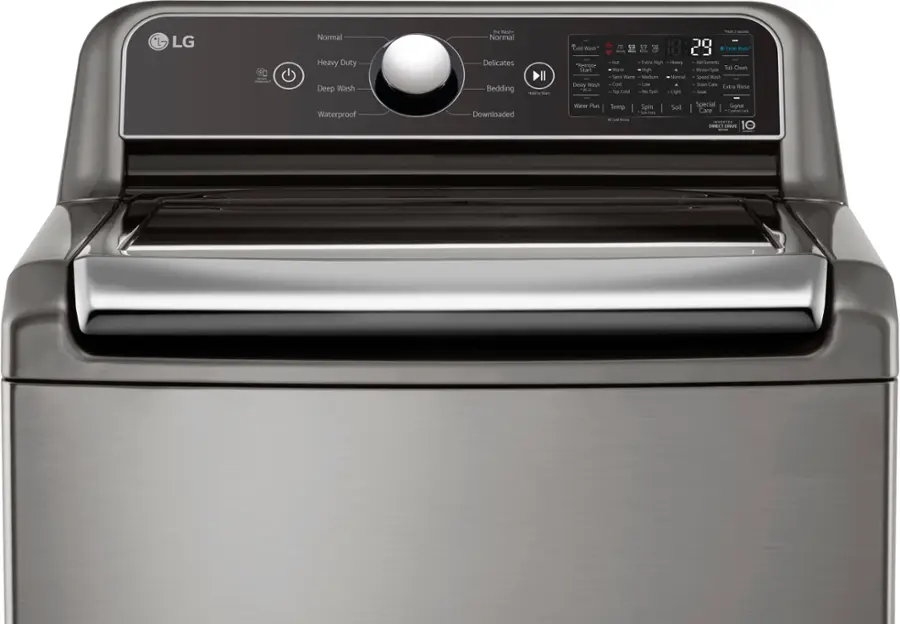 Alt View 18. LG - 5.5 Cu. Ft. High Efficiency Smart Top Load Washer with TurboWash3D - Graphite Steel.