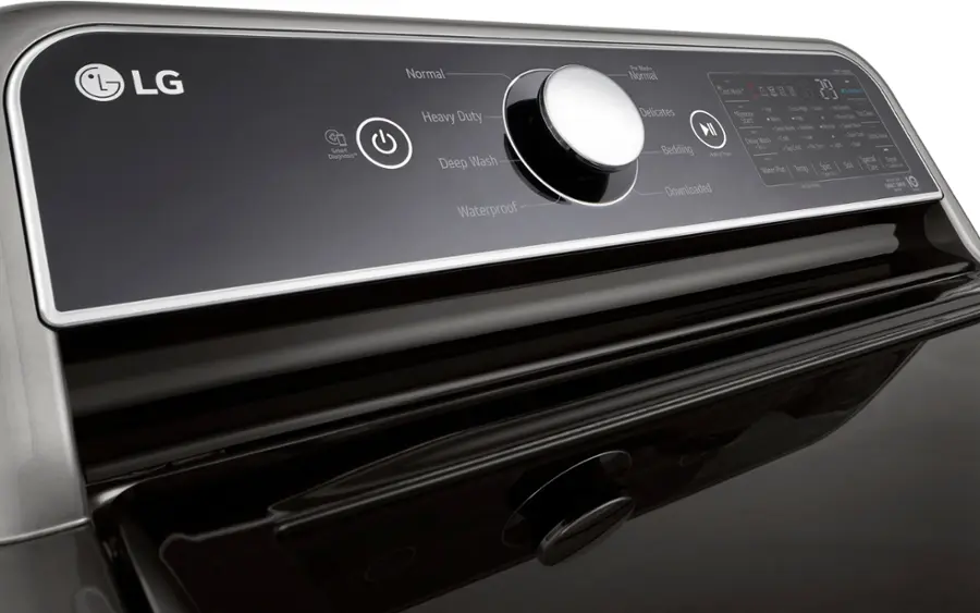 Alt View 19. LG - 5.5 Cu. Ft. High Efficiency Smart Top Load Washer with TurboWash3D - Graphite Steel.