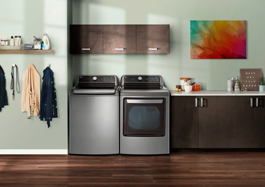 Alt View 11. LG - 5.5 Cu. Ft. High Efficiency Smart Top Load Washer with TurboWash3D - Graphite Steel.